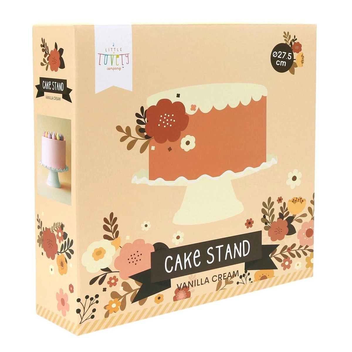 A Little Lovely Company Cake Stand: Wave - Vanilla Cream