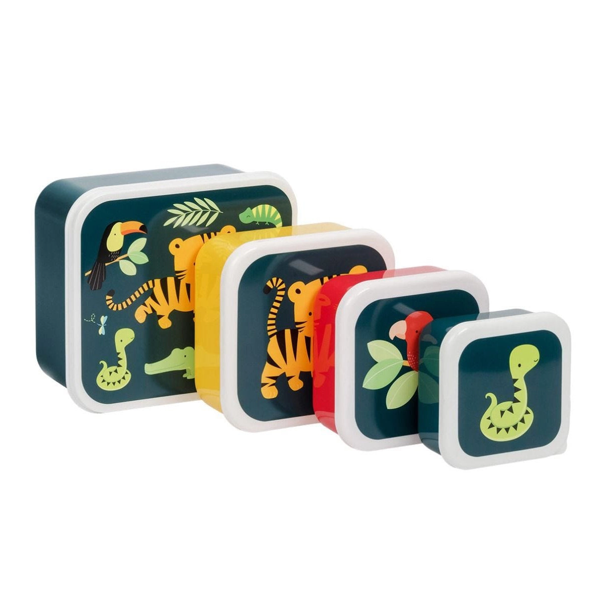 A Little Lovely Company Lunch & Snack Box Set Jungle Tiger