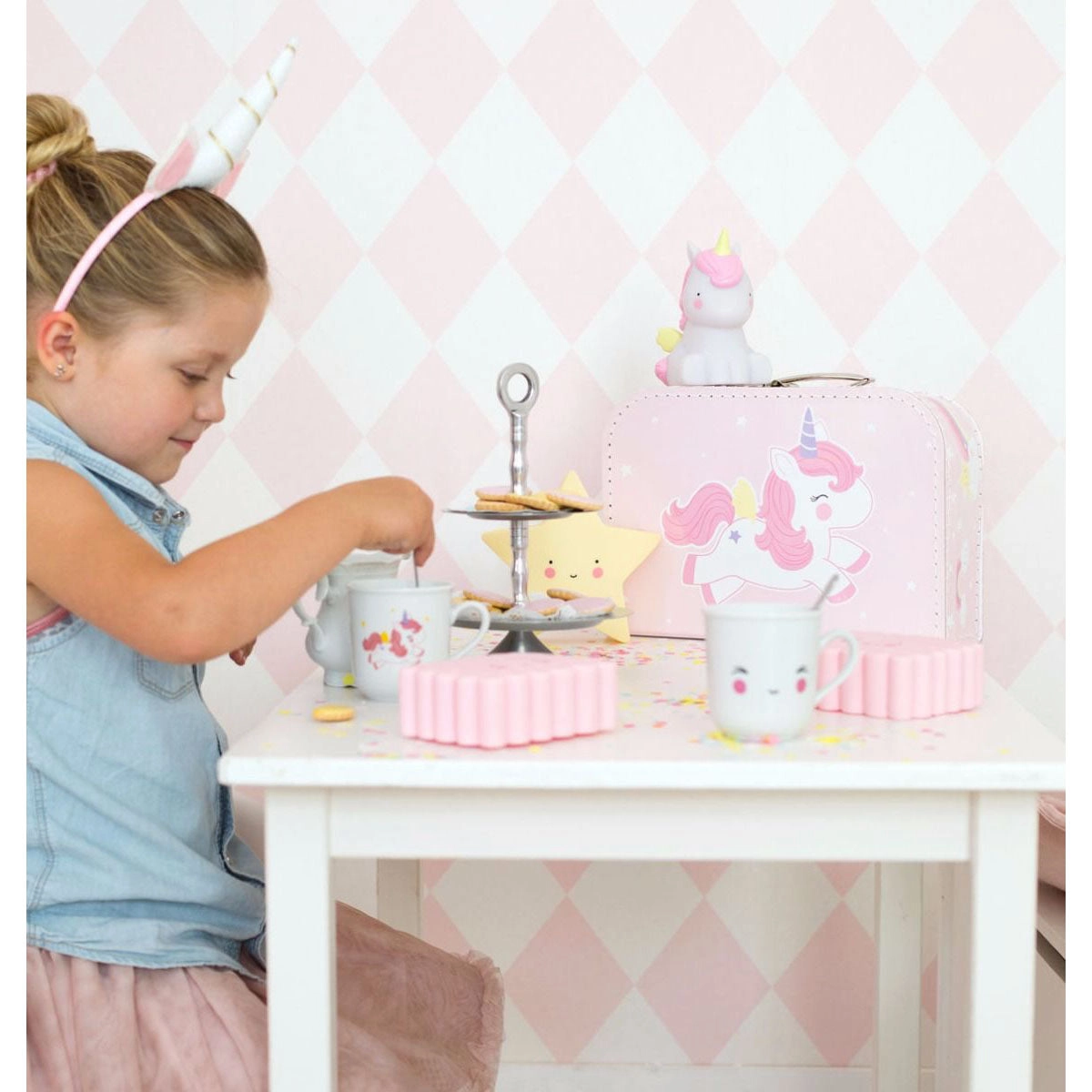A Little Lovely Company Set of 2 Thirs Tea Unicorn