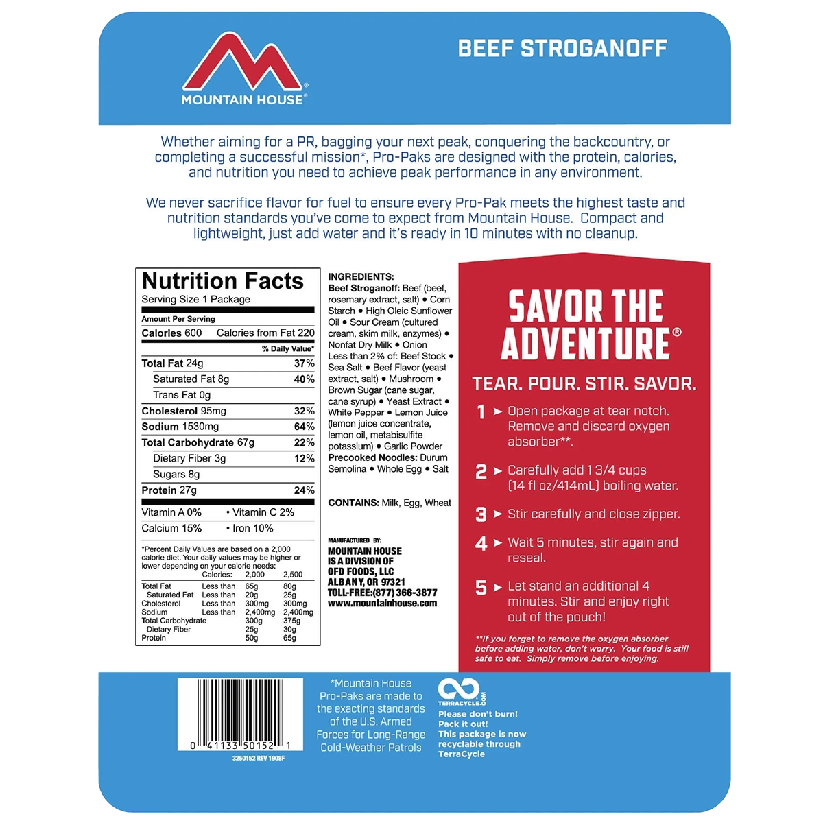 Beef Stroganoff Noodles Pro Pak