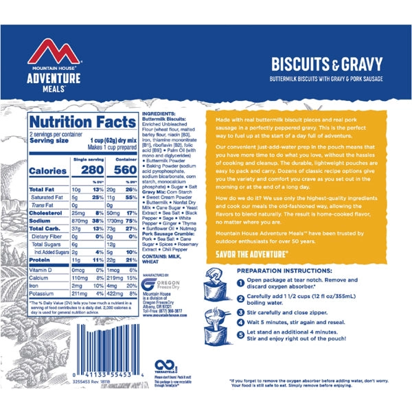 Biscuits & Gravy (2 Servings)