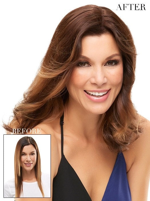 easiPart HH 18" Exclusive Colors | Remy Human Hair Topper (Mono Top)