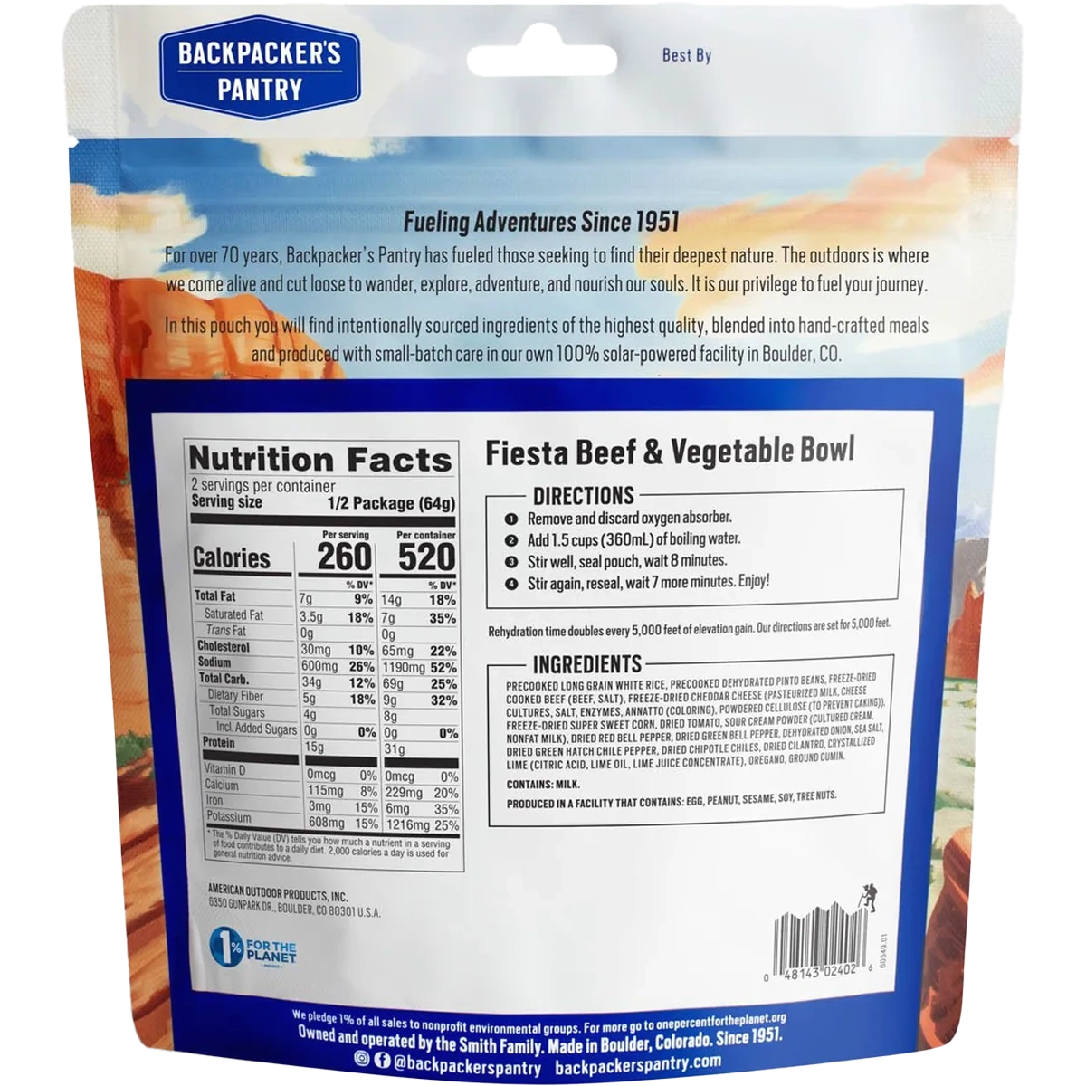 Fiesta Beef and Vegetable Bowl (2 Servings)
