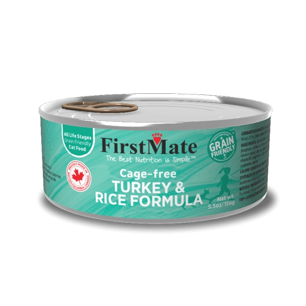 FirstMate Grain Friendly Cage-Free Turkey with Rice Canned Cat Food