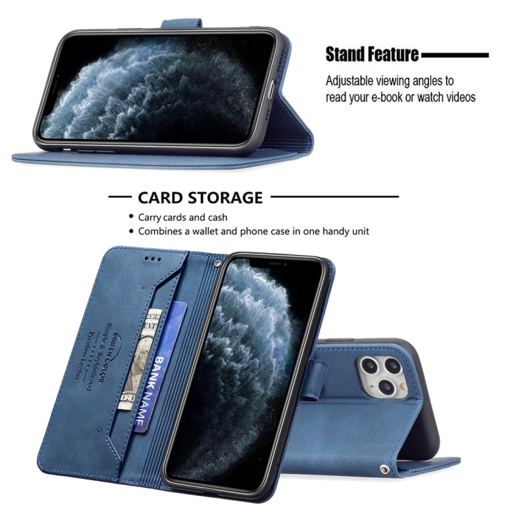 For iPhone 11 Magnetic Clasp RFID Blocking Anti-Theft Leather Case with Holder  Card Slots