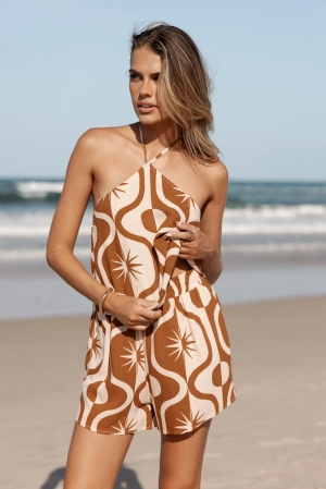 Henri Shorts - Tan Print