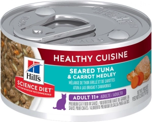 Hill's Science Diet Healthy Senior Cuisine Adult 11  Seared Tuna & Carrot Medley Canned Cat Food
