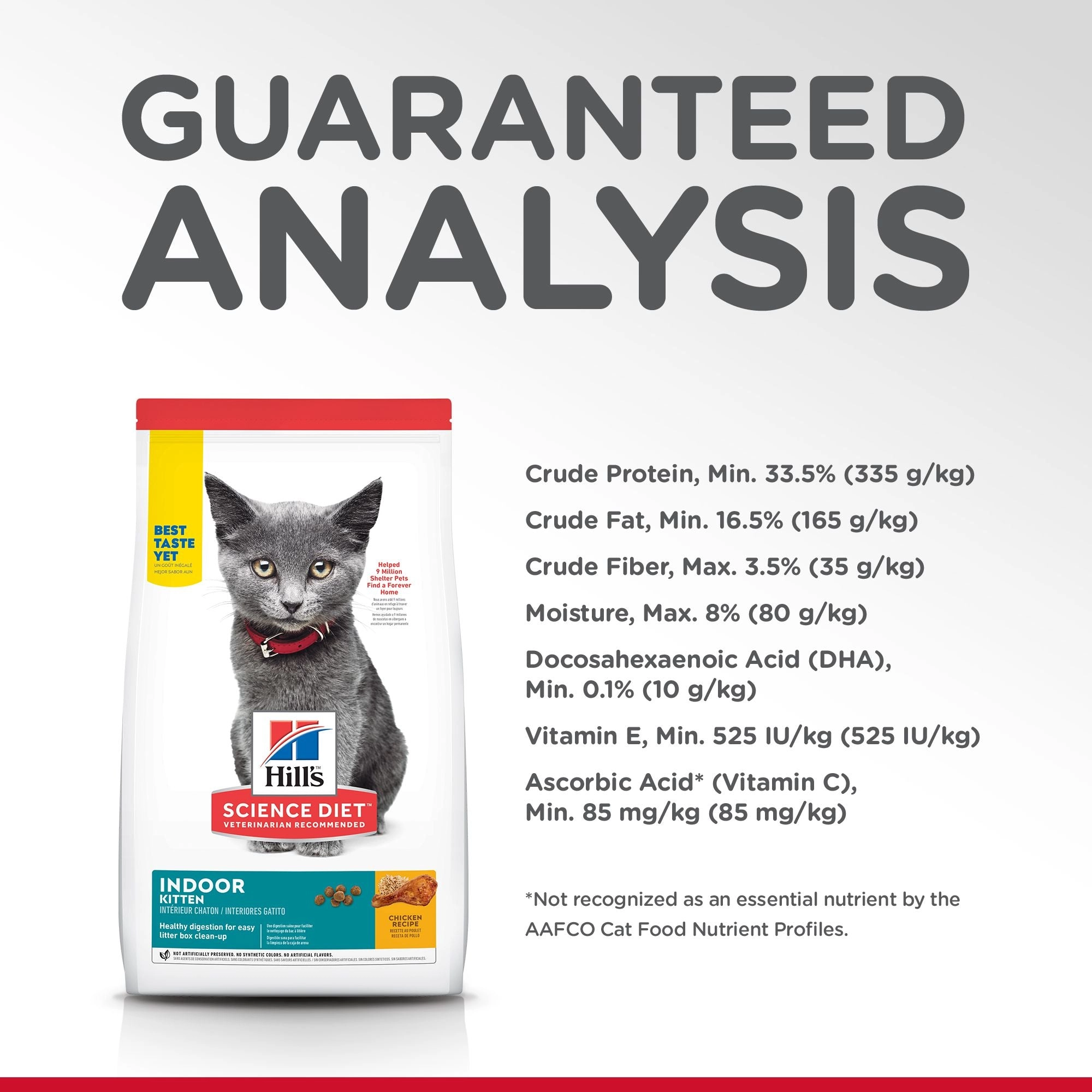 Hill's Science Diet Kitten Indoor Dry Cat Food, Chicken Recipe