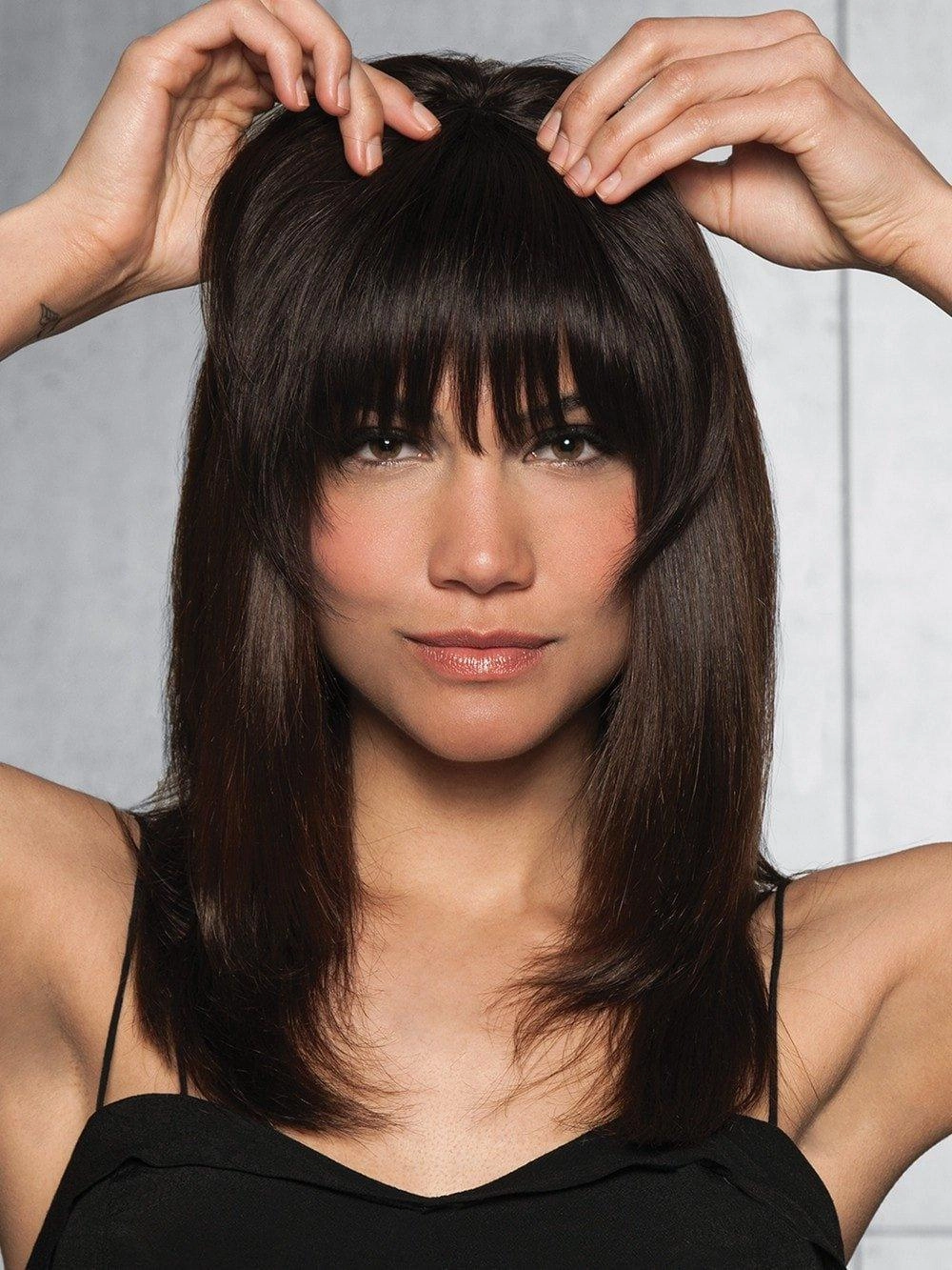 Human Hair Clip-In Bang by Hairdo | Monofilament Crown | Clearance Sale Open Box (Unworn - Like New)