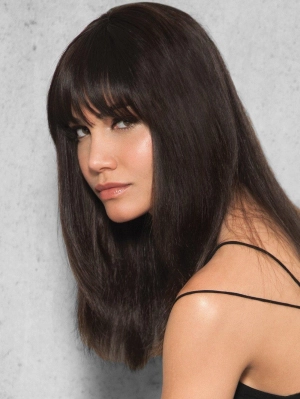 Human Hair Clip-In Bang by Hairdo | Monofilament Crown | Clearance Sale Open Box (Unworn - Like New)