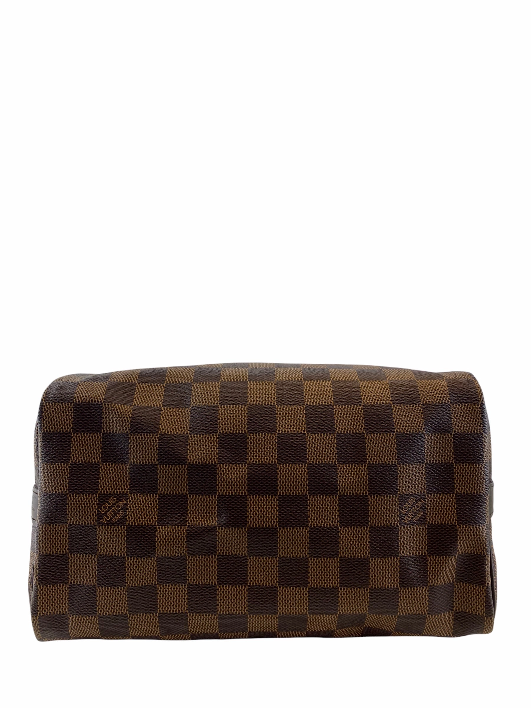 Louis Vuitton Canvas Damier 'Speedy 25' W/ Crossbody Strap