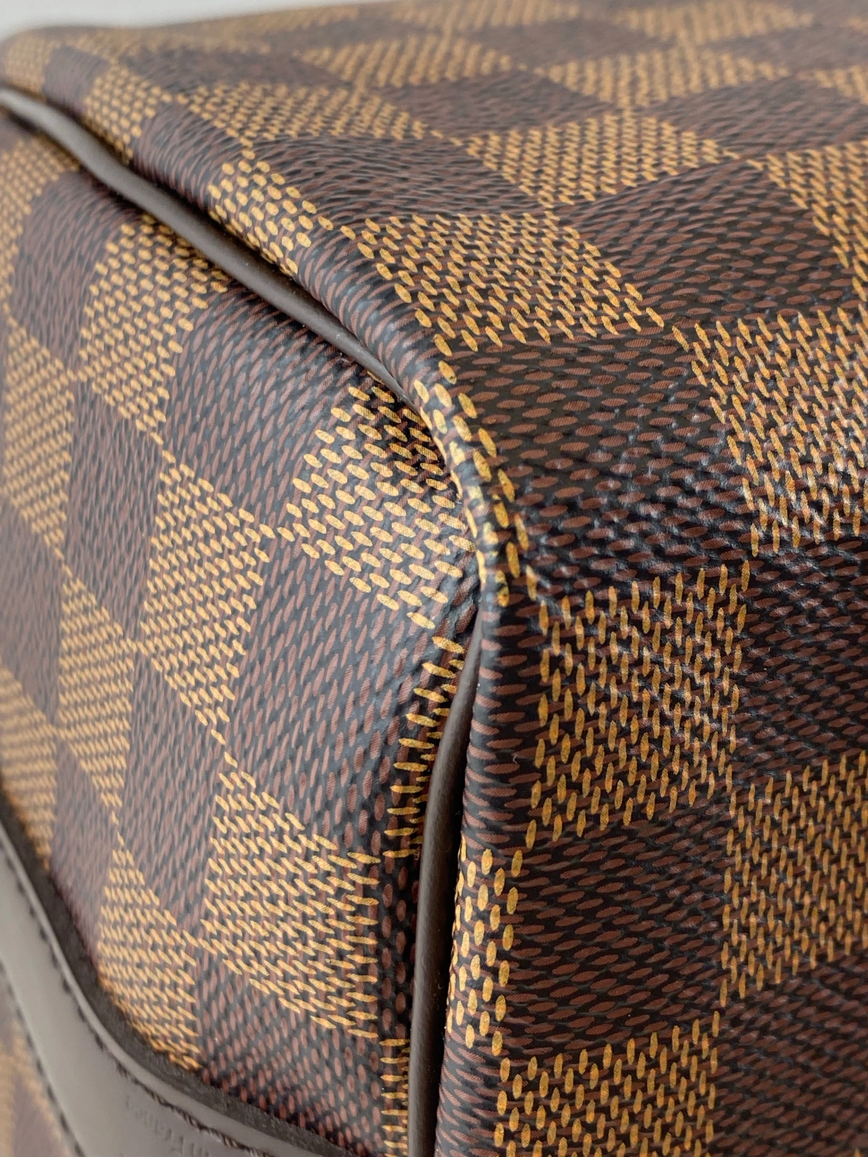 Louis Vuitton Canvas Damier 'Speedy 25' W/ Crossbody Strap