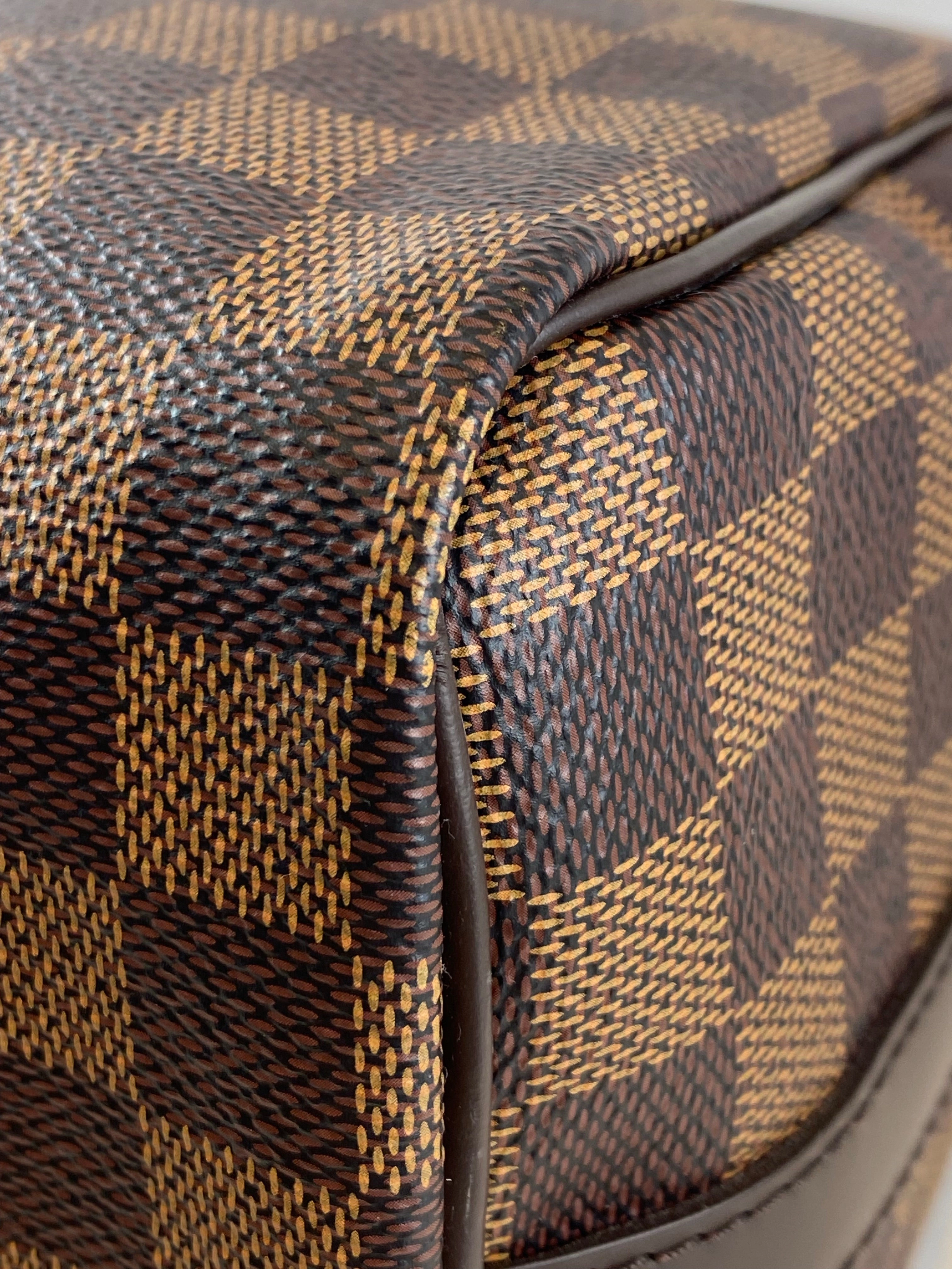 Louis Vuitton Canvas Damier 'Speedy 25' W/ Crossbody Strap