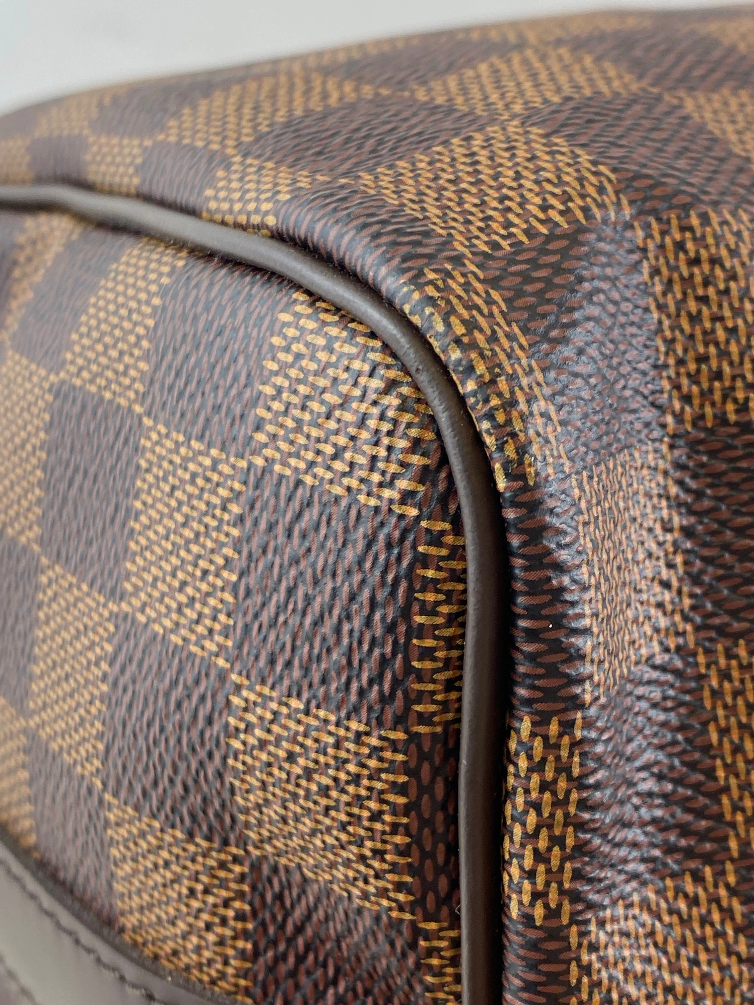 Louis Vuitton Canvas Damier 'Speedy 25' W/ Crossbody Strap