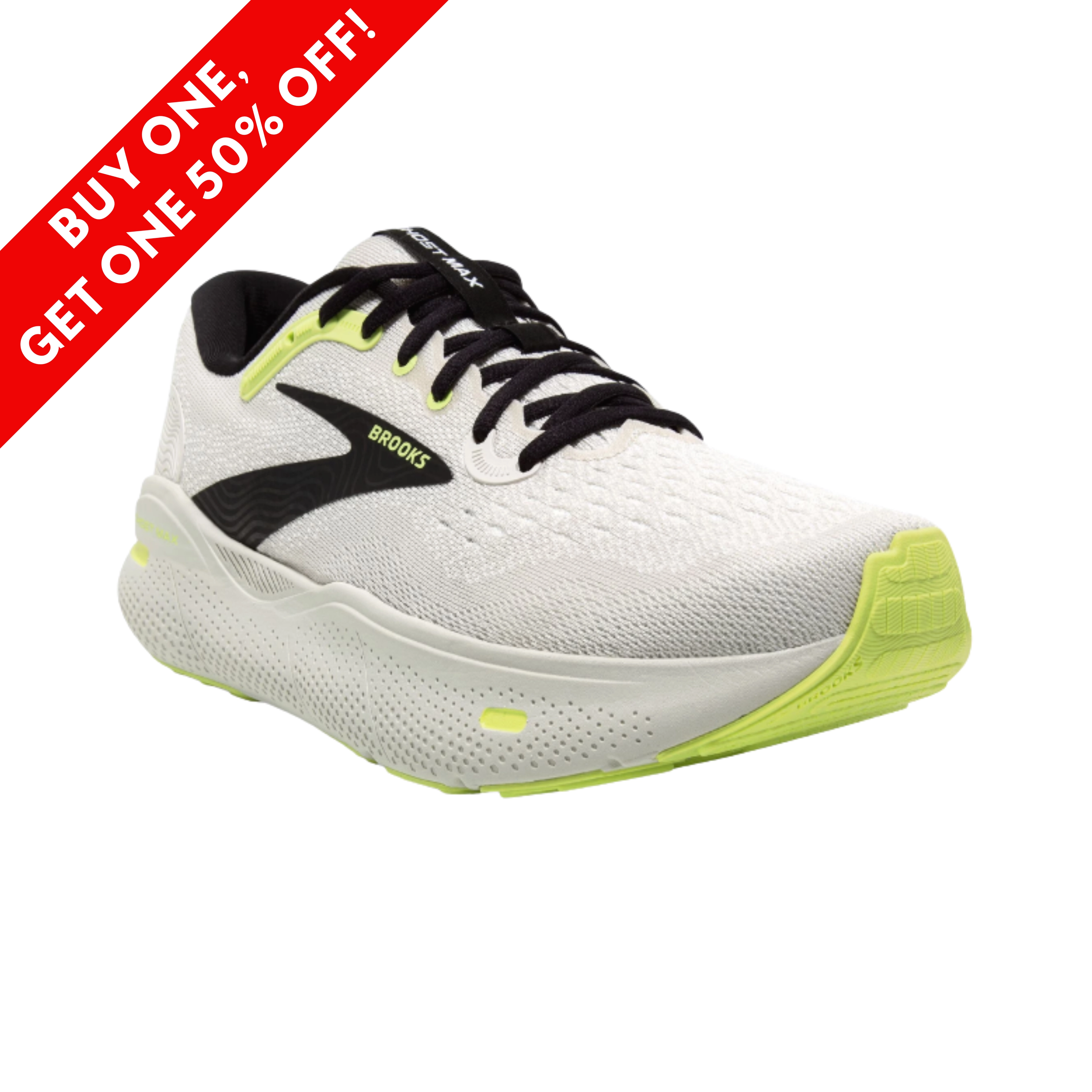 Men’s Ghost Max – Grey/Black/Green (D Width)