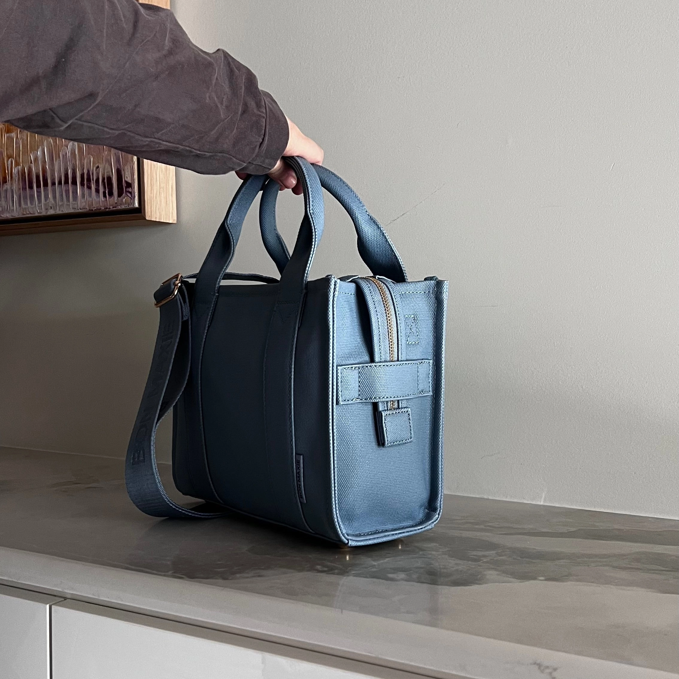 Micro Bon Vivant Structured Tote Bag -- Denim