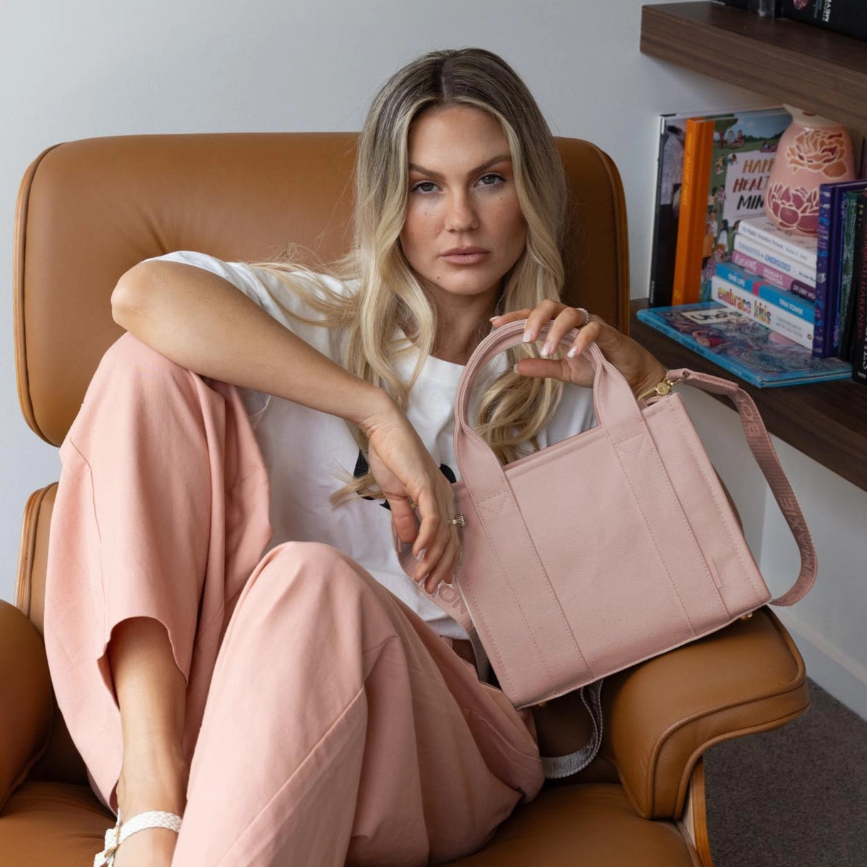 Micro Bon Vivant Structured Tote Bag -- Milk Tea