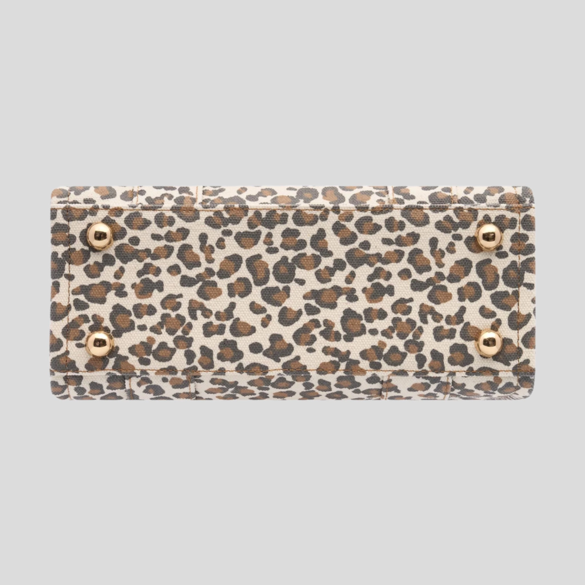 Micro Bon Vivant Structured Tote Bag -- Tan Leopard