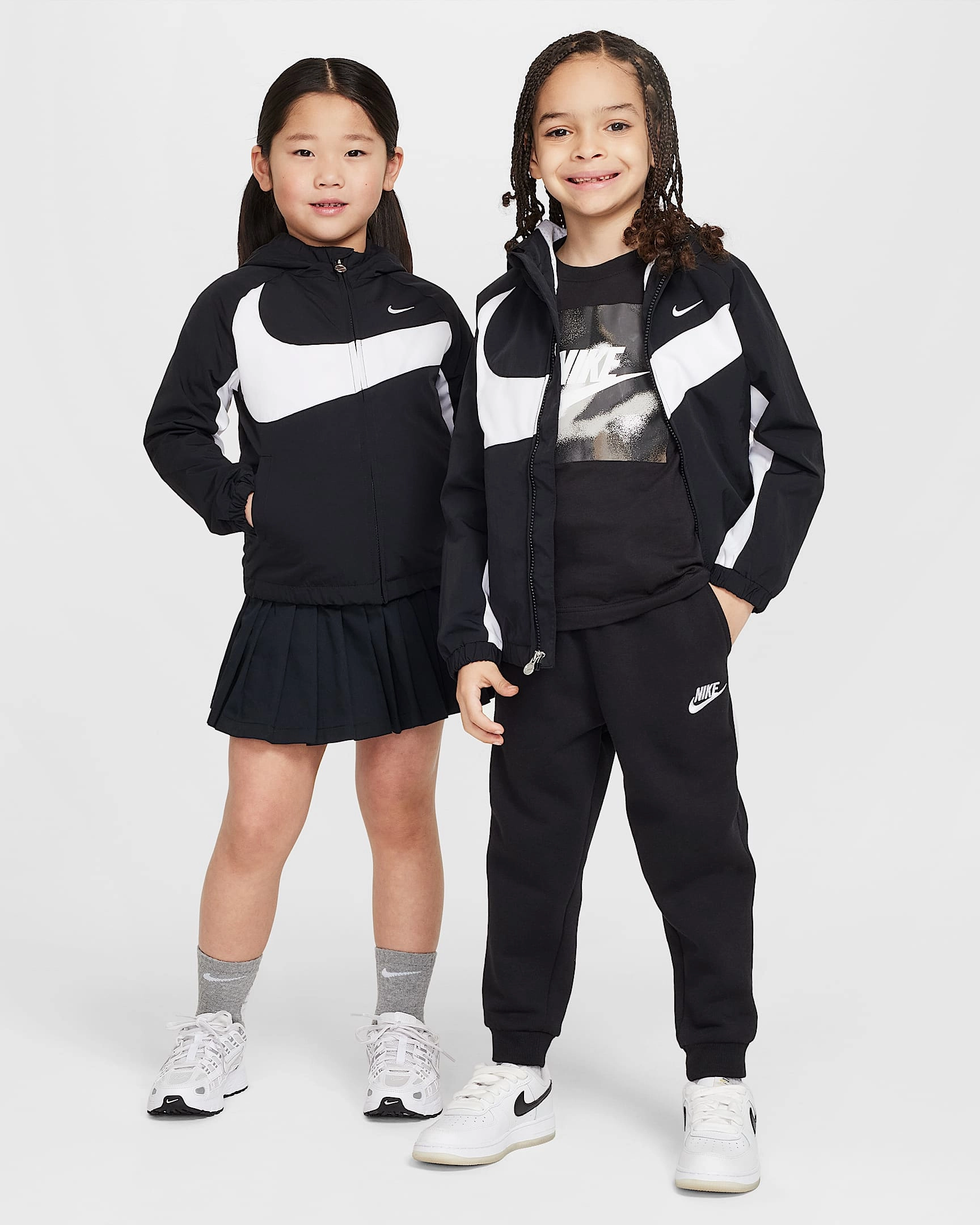NIKE KID'S BIG SWOOSH BLACK JACKET
