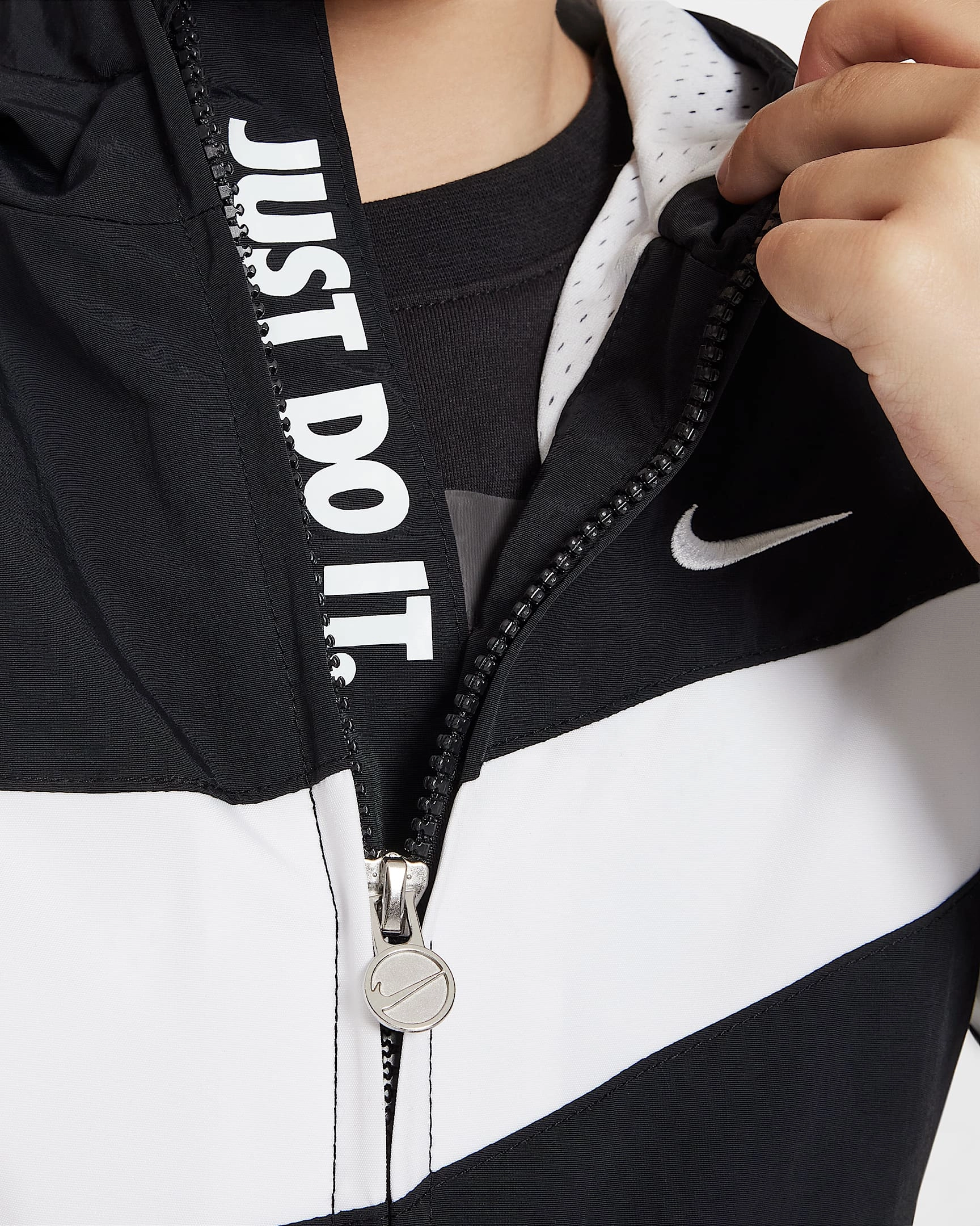 NIKE KID'S BIG SWOOSH BLACK JACKET