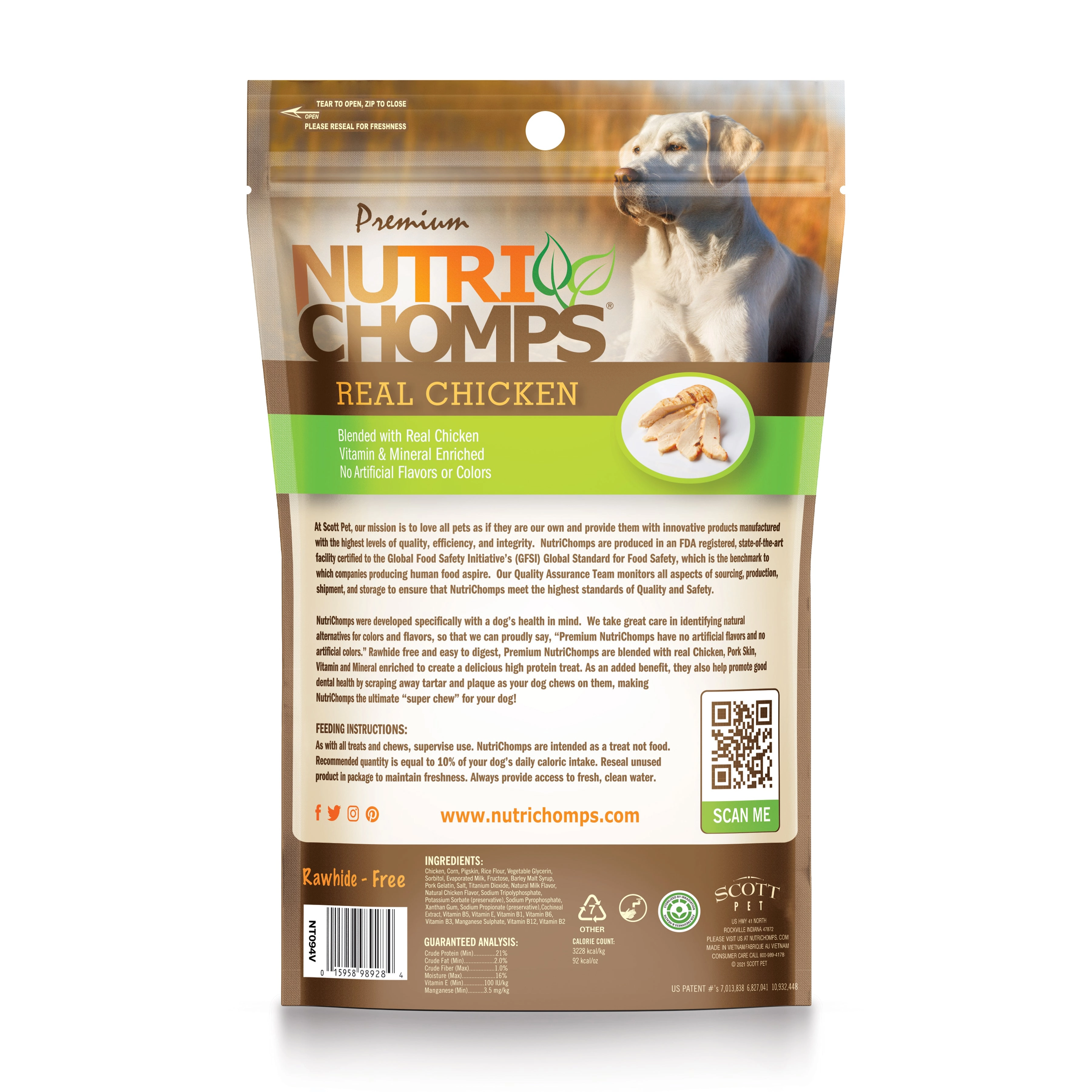 NutriChomps 5-inch Chicken Kabobs, 6 count Dog Chews