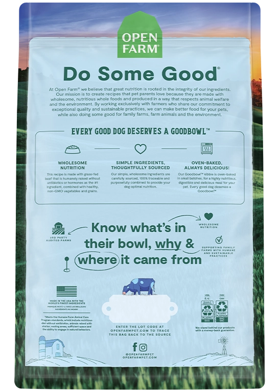 Open Farm Goodbowl™ Grass-Fed Beef & Brown Rice Recipe for Dogs