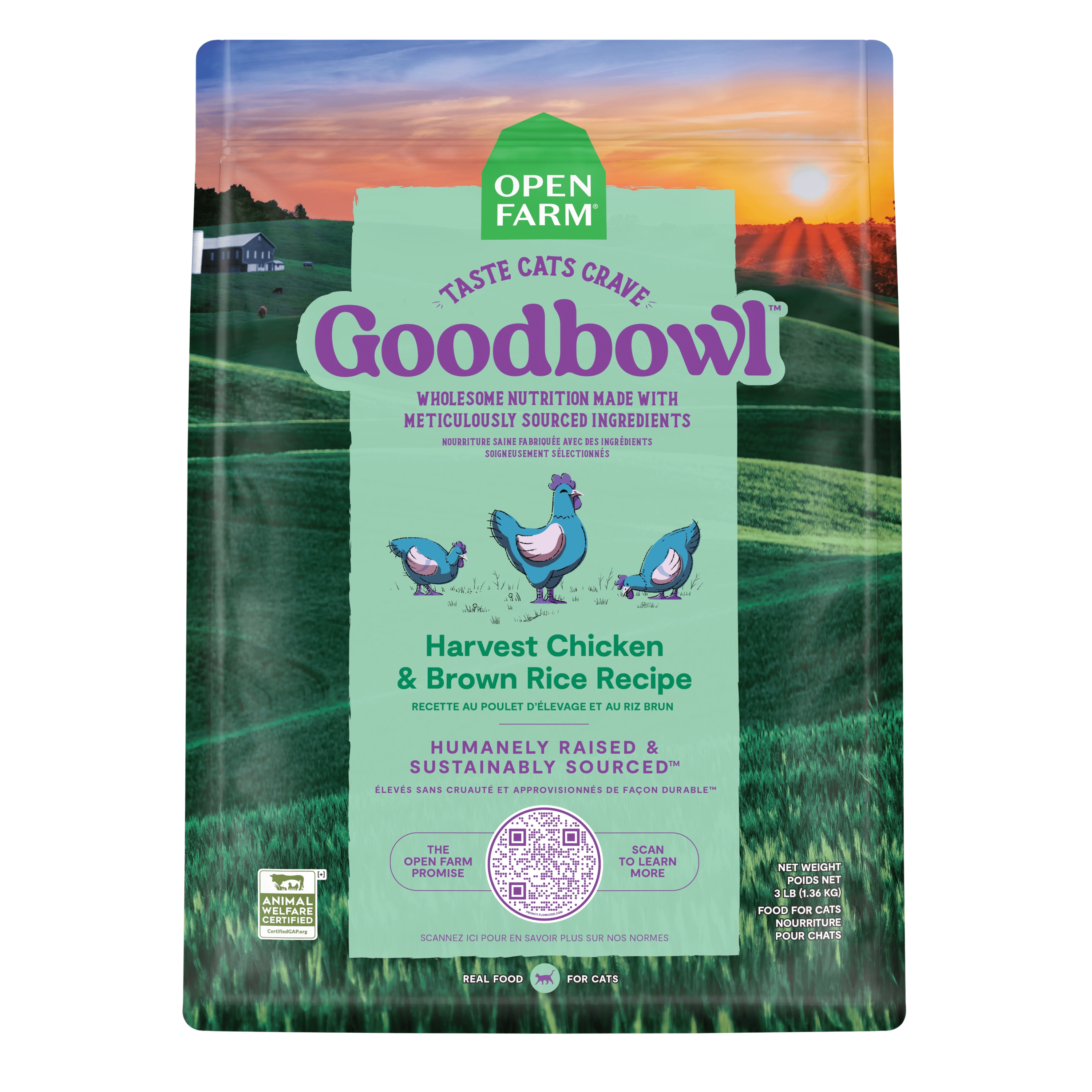 Open Farm GoodBowl Harvest Chicken & Brown Rice Recipe Dry Cat Food