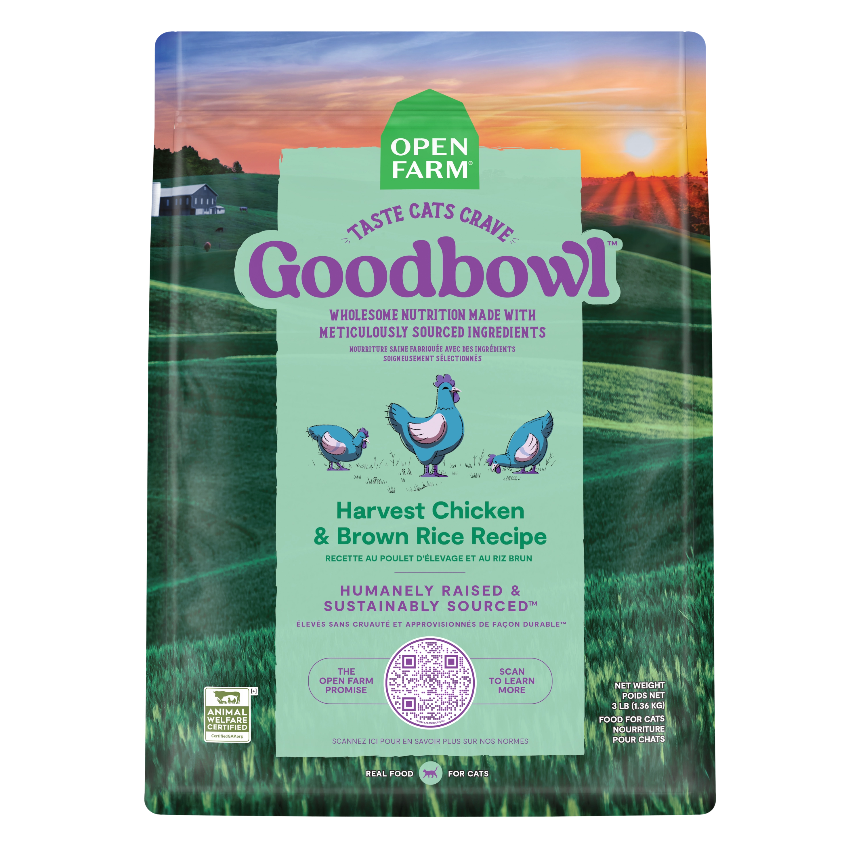 Open Farm GoodBowl Harvest Chicken & Brown Rice Recipe Dry Cat Food