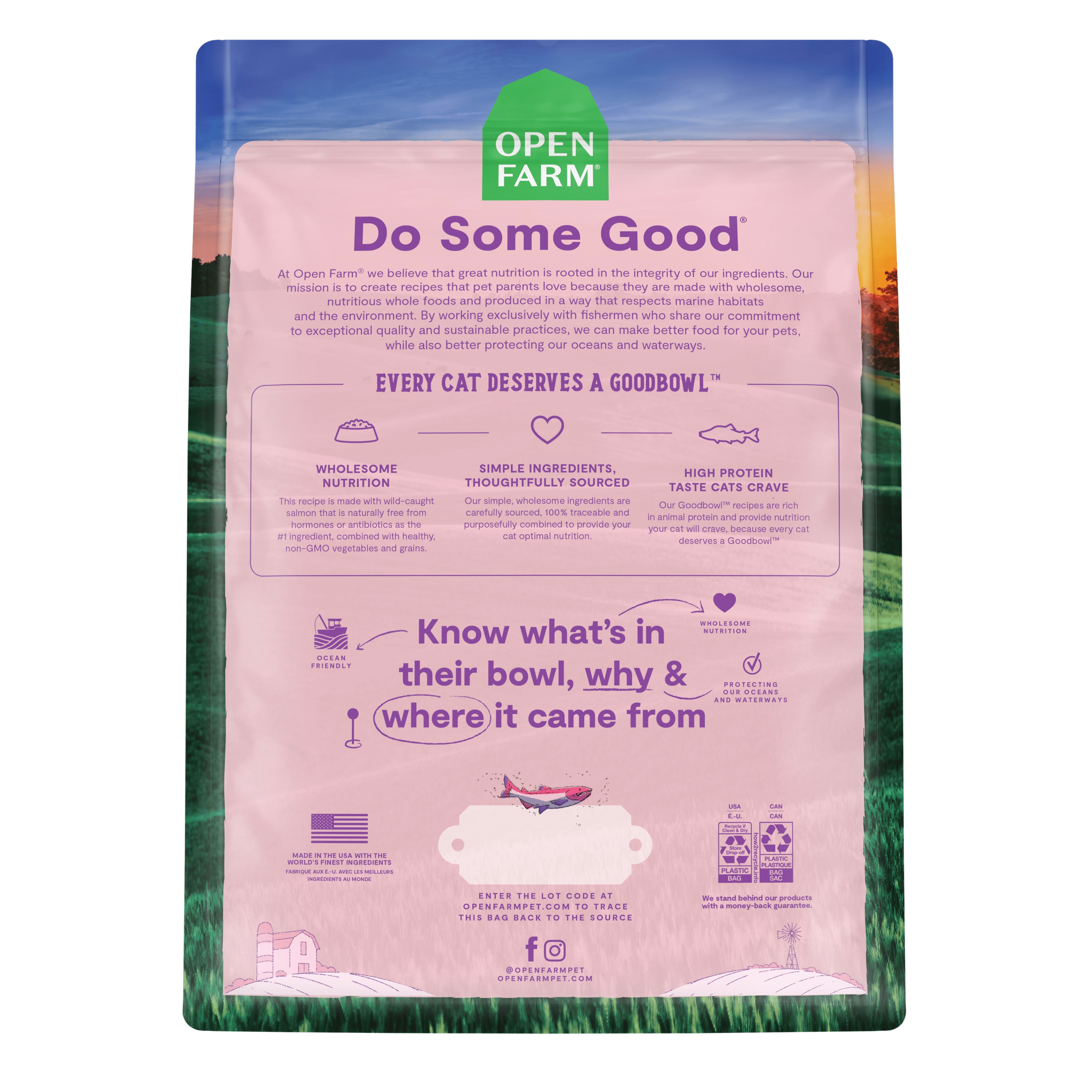 Open Farm GoodBowl Wild-Caught Salmon & Brown Rice Recipe Dry Cat Food