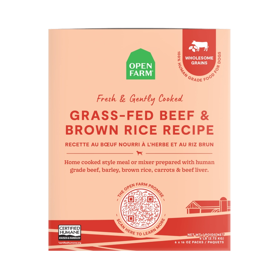 Open Farm Grass-Fed Beef and Brown Rice with Wholesome Grains Gently Cooked Recipe