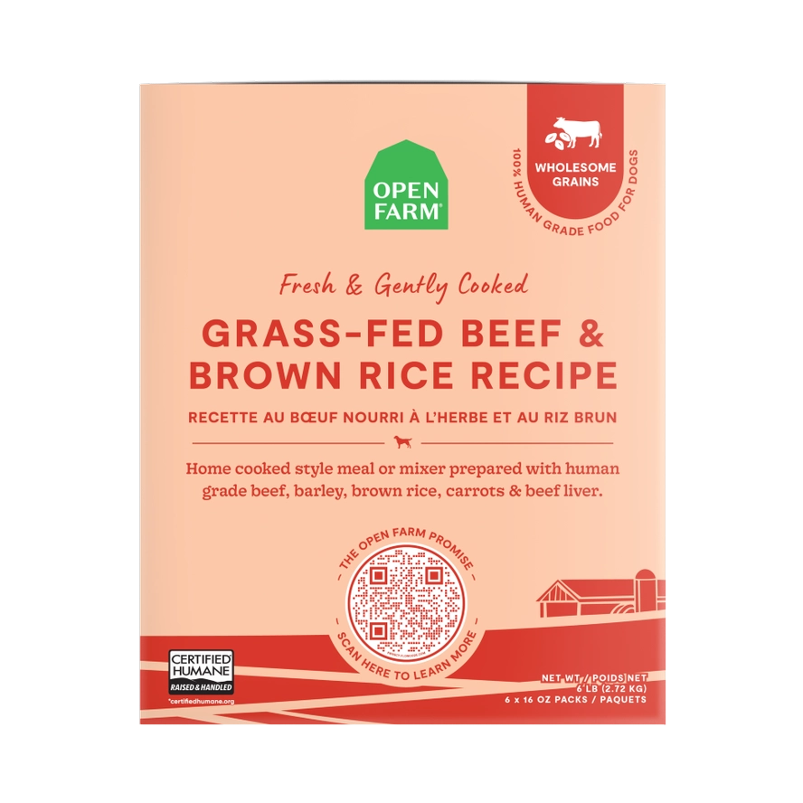 Open Farm Grass-Fed Beef and Brown Rice with Wholesome Grains Gently Cooked Recipe