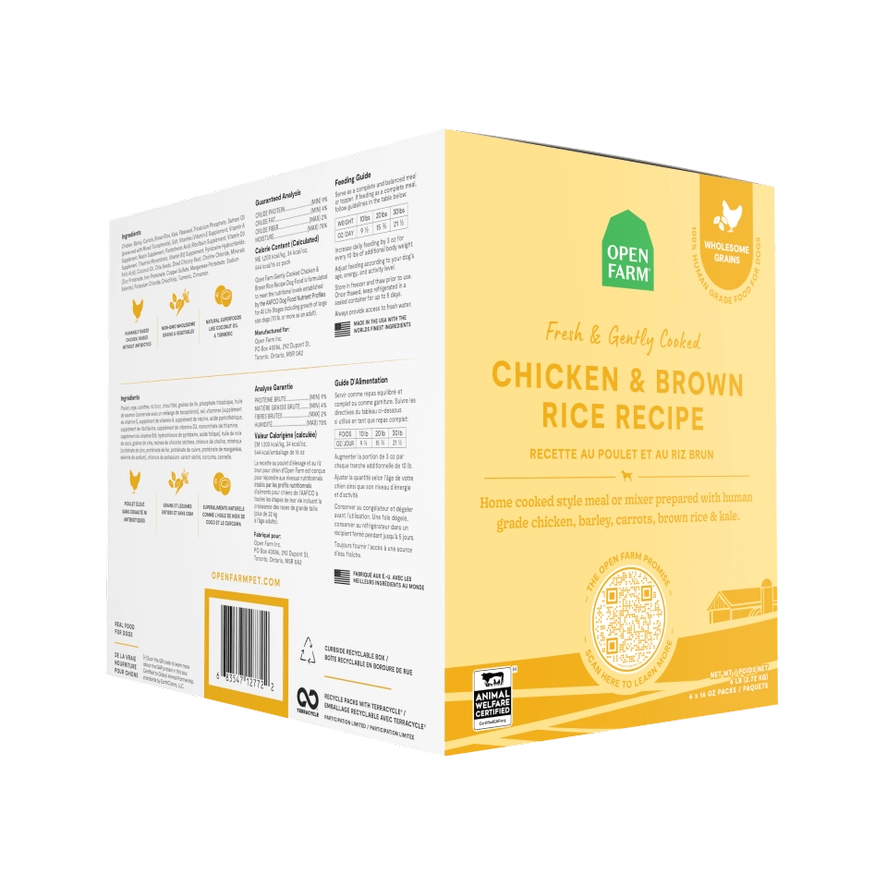 Open Farm Harvest Chicken and Brown Rice with Wholesome Grains Gently Cooked Recipe