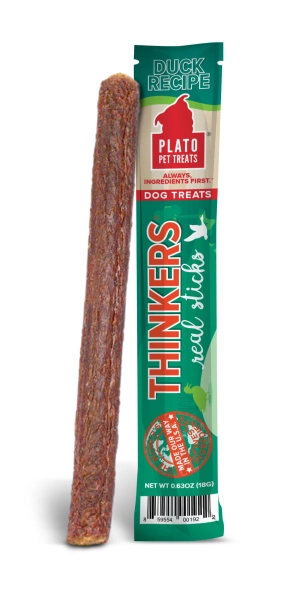 Plato Thinkers Duck Meat Single Stick Dog Treat