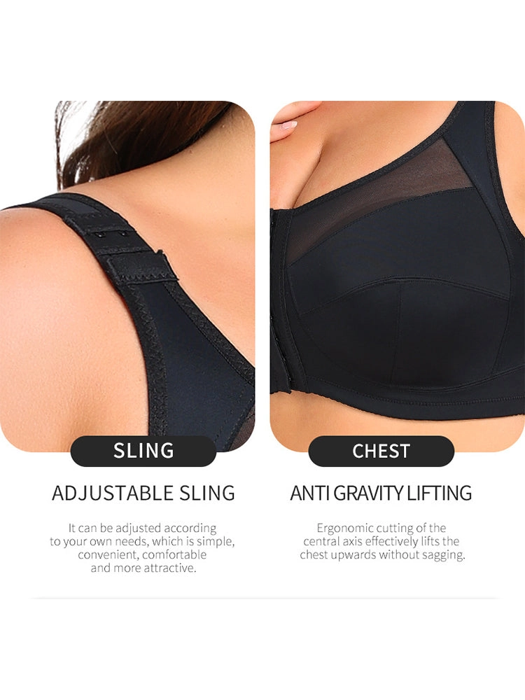 Plus Size Full-Coverage Wireless Bra for Women - Lightweight Side-Smoothing