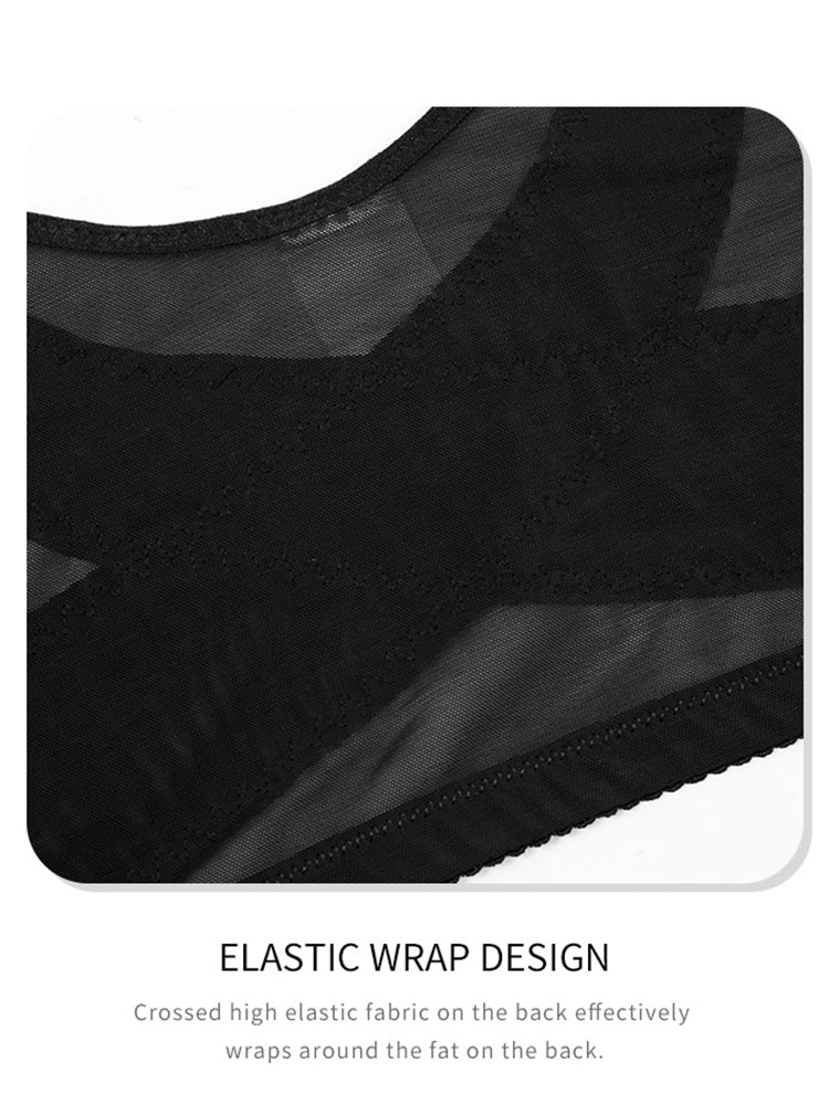Plus Size Full-Coverage Wireless Bra for Women - Lightweight Side-Smoothing
