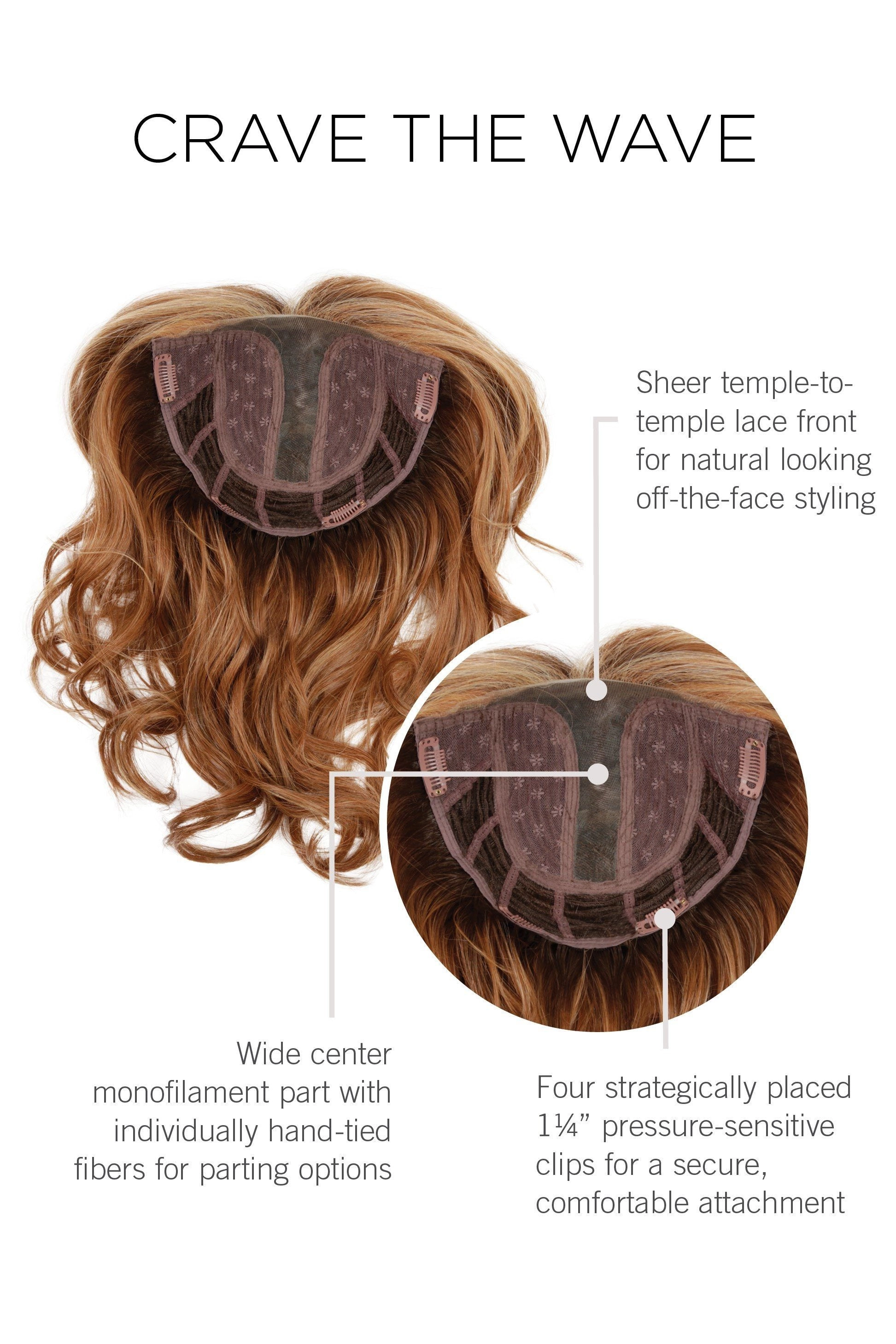 Sale - Raquel Welch Toppers - Crave The Wave - Color: Bronzed Sable (RL6/28)