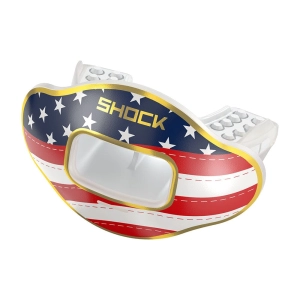 Shock Doctor Stars & Stripes Gold Max AirFlow 2.0 Convertible Lip Guard