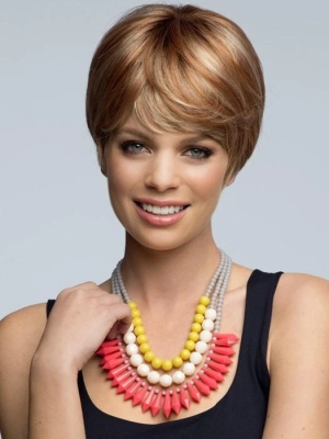 Short Top Piece by Amore | Synthetic Hair Topper (Full Mono) | CLOSEOUT