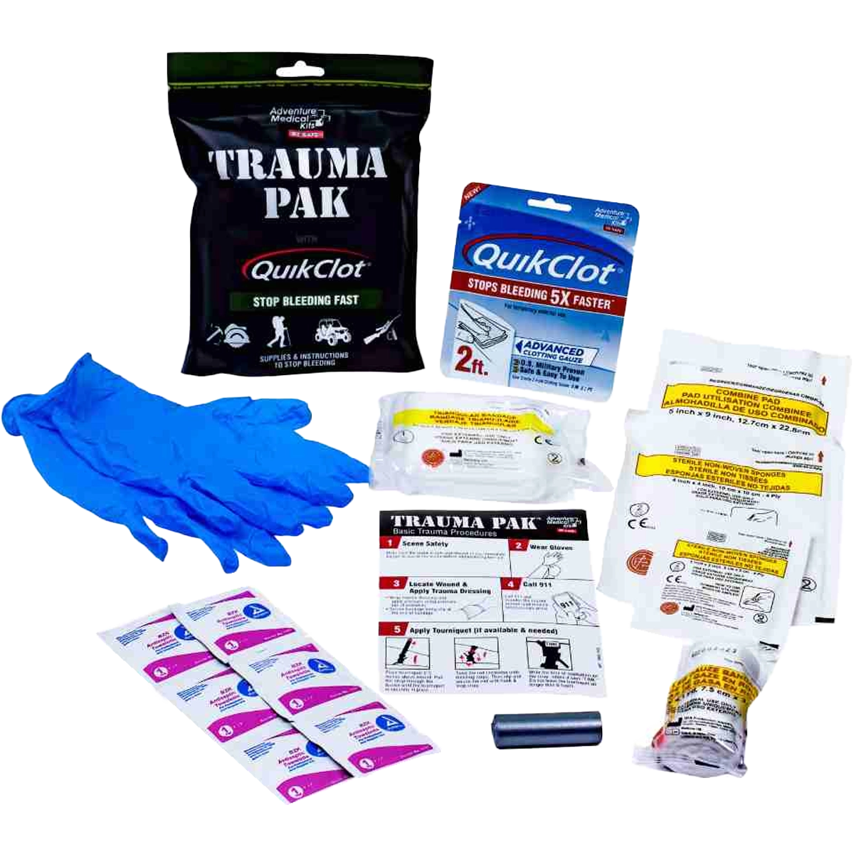 Trauma Pak First Aid Kit with QuikClot