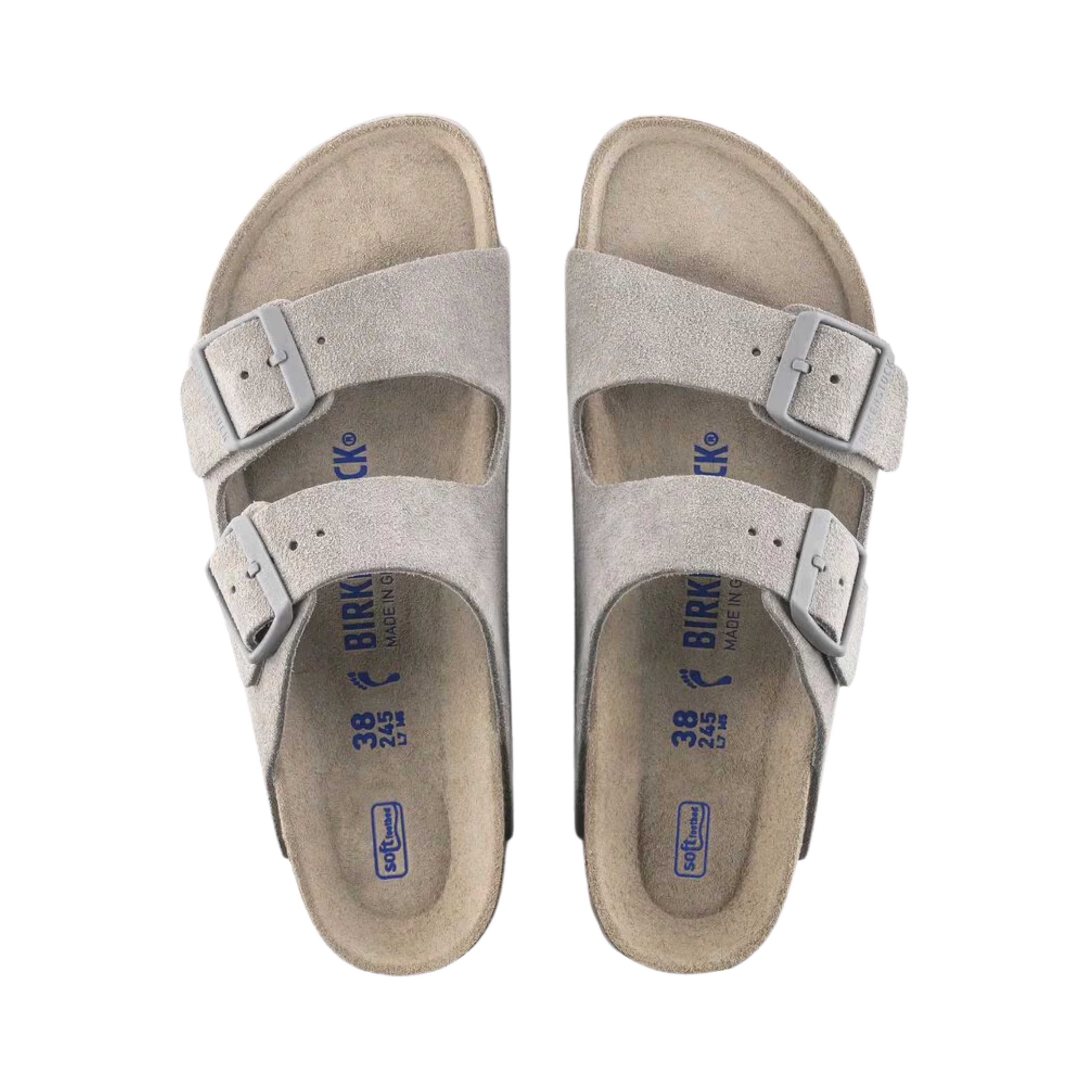Women's Arizona Soft Footbed (Suede Leather) - Stone Coin (Narrow)