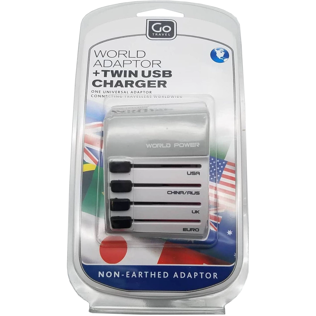 World Adaptor USB Non Grounded